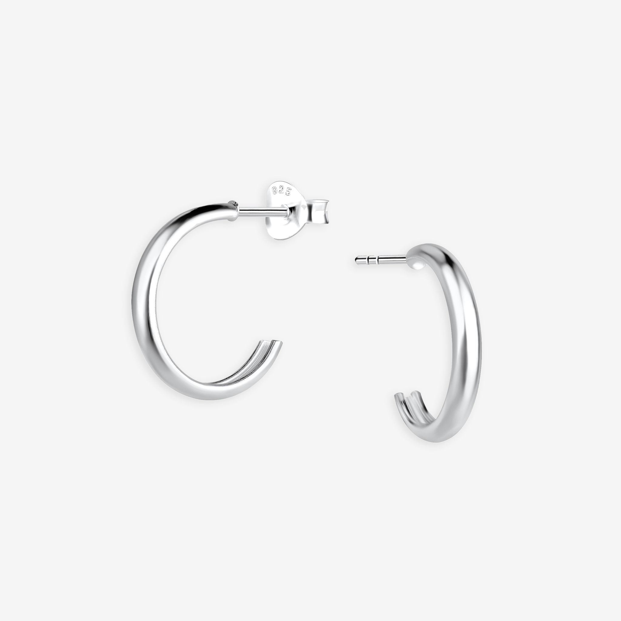 Einfache Creolen Stecker