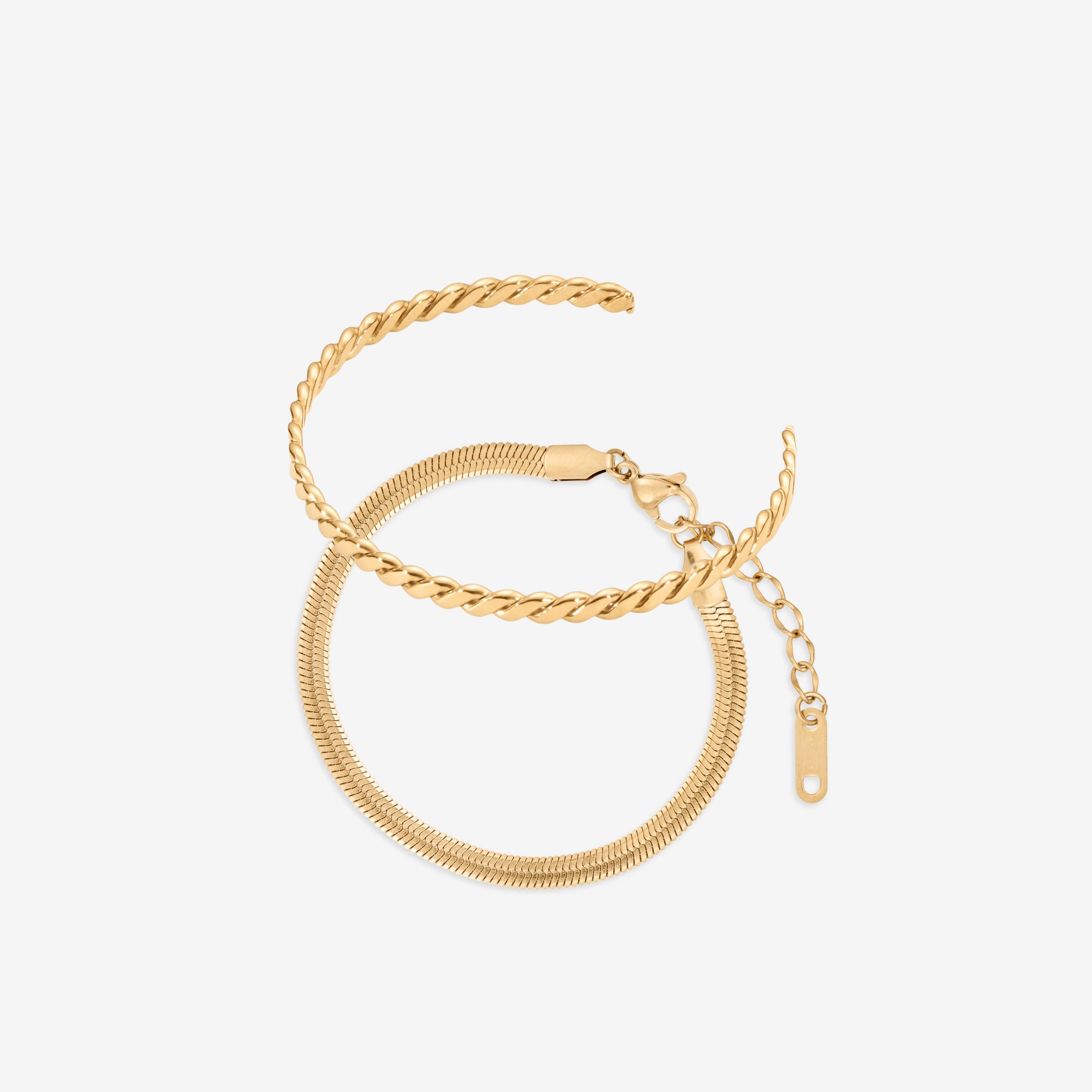 Flaches Schlangen-Bangle-Set
