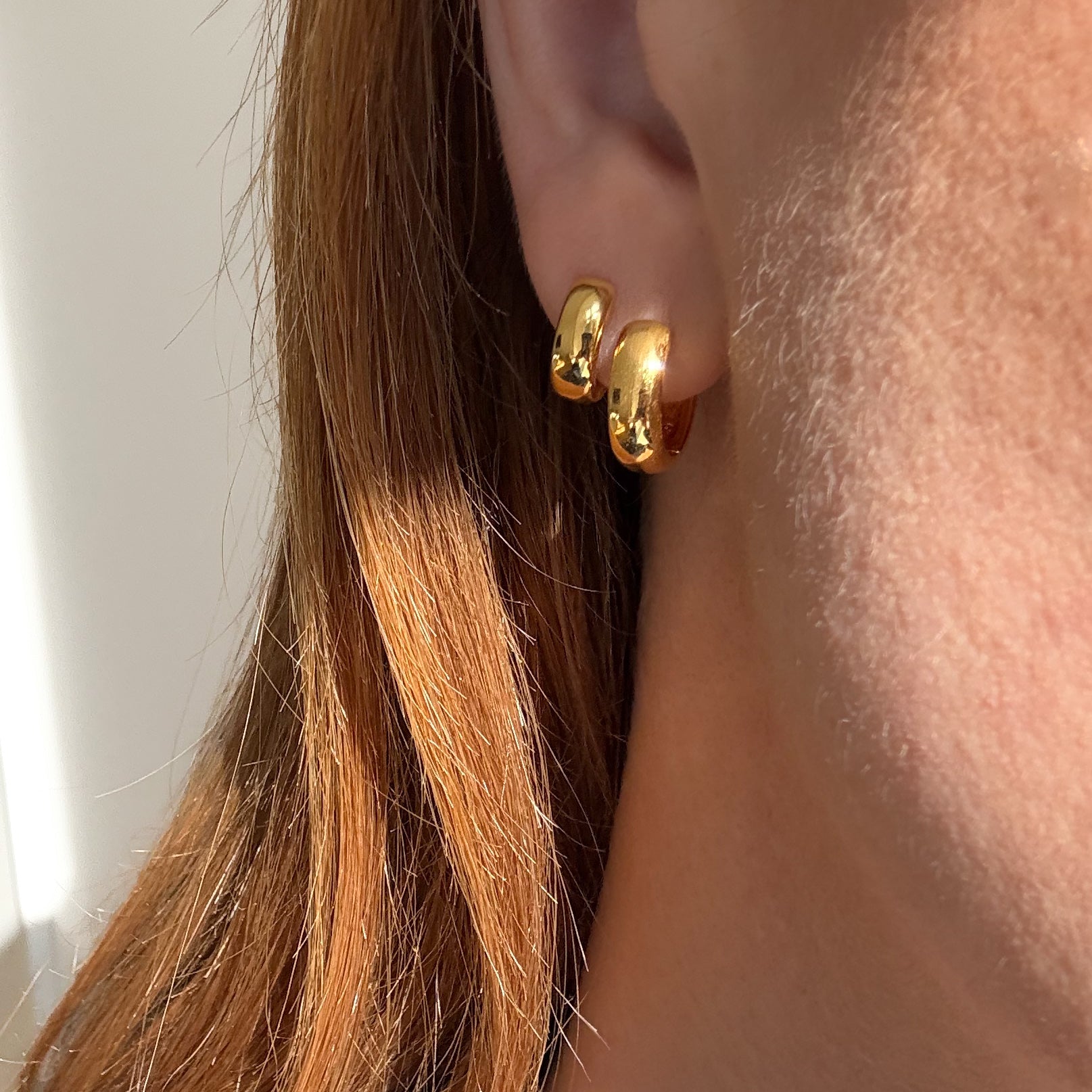 Chunky Hoops 18 mm Vergoldet