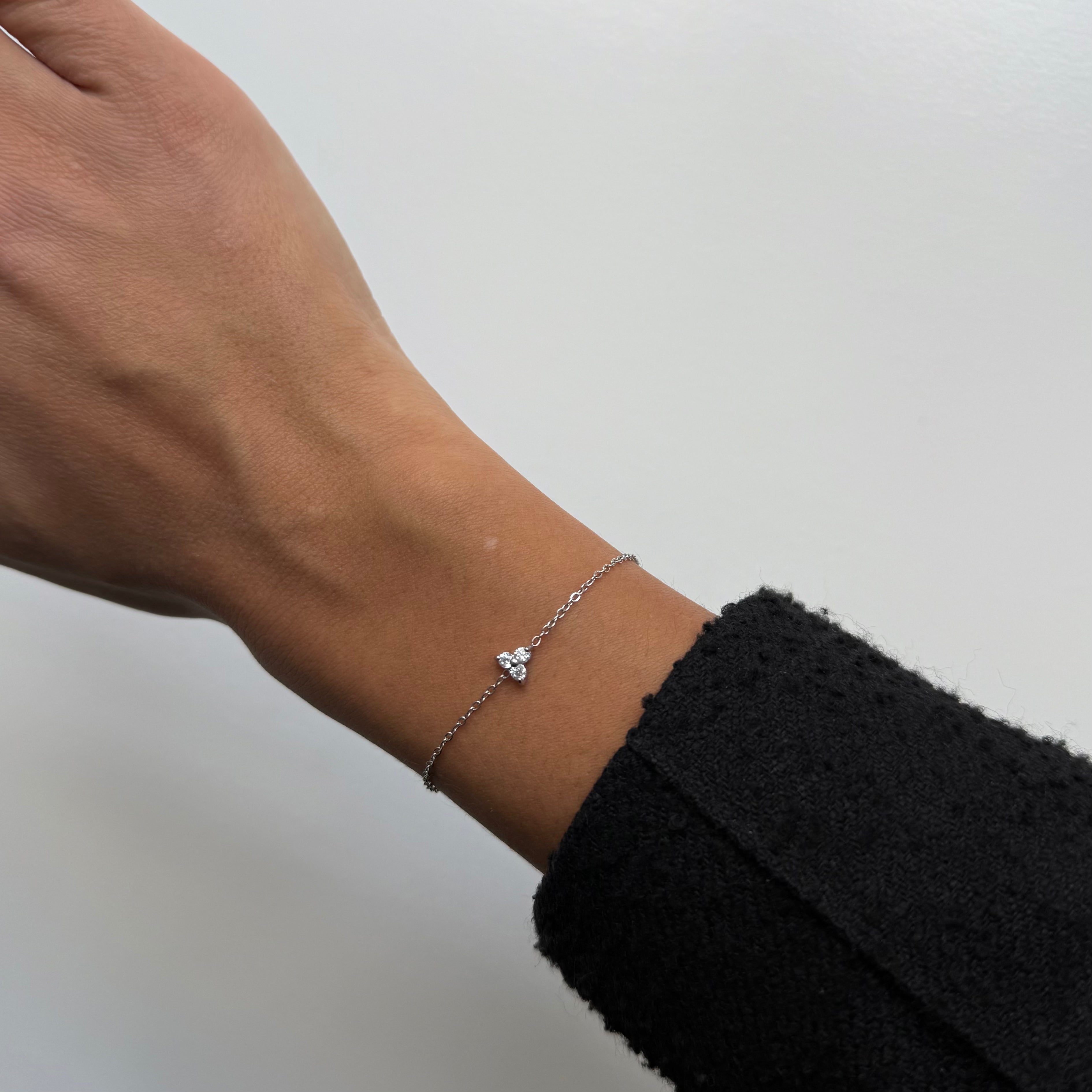 Trinity Krystal Armband silberfarben