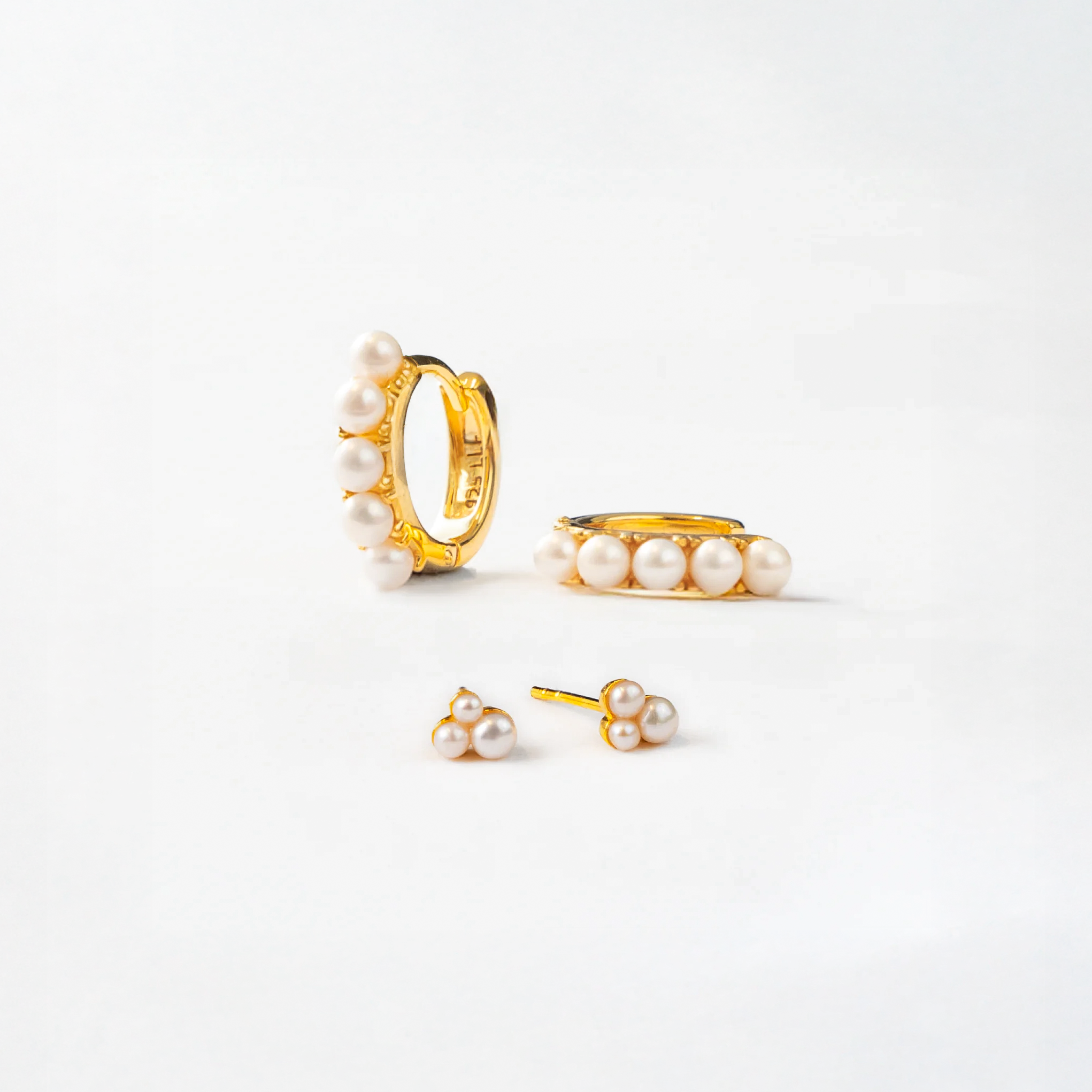 Creolen Perlen Set