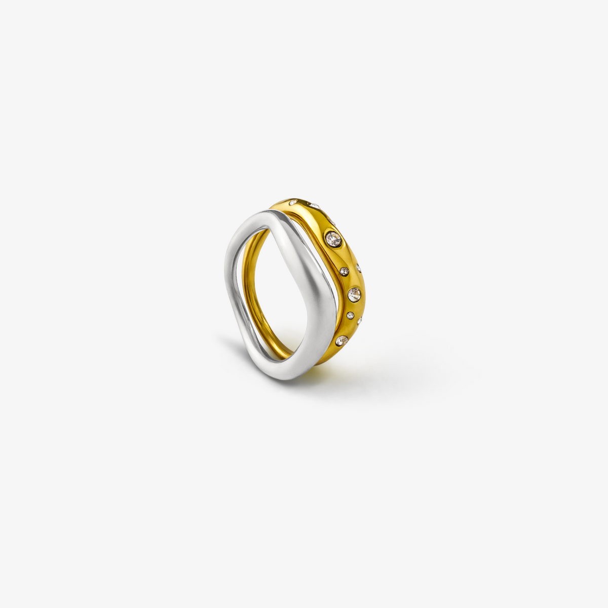 Wave Mix Ringe Stack Sæt