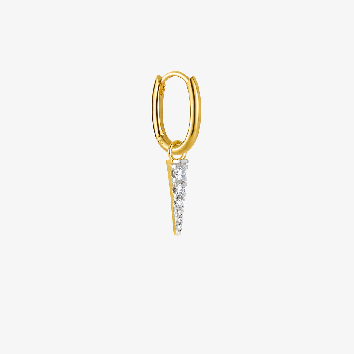 Essential Hoop og Edge Krystal Drop Guldbelagt