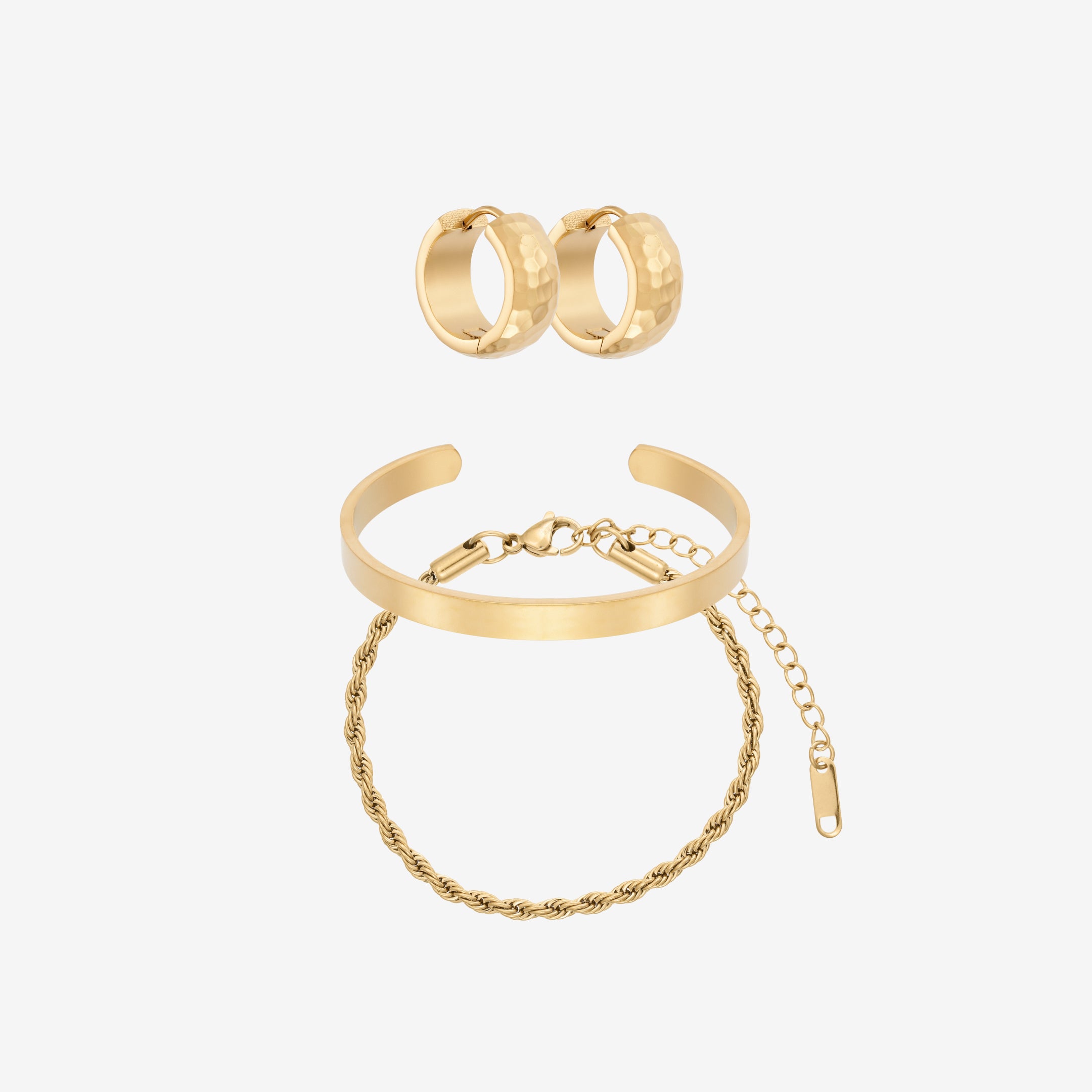 Armreif und Rope Set: 2 Armbänder & 1 Ohrring