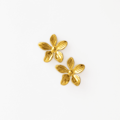 Blomster Stud øreringe i guld