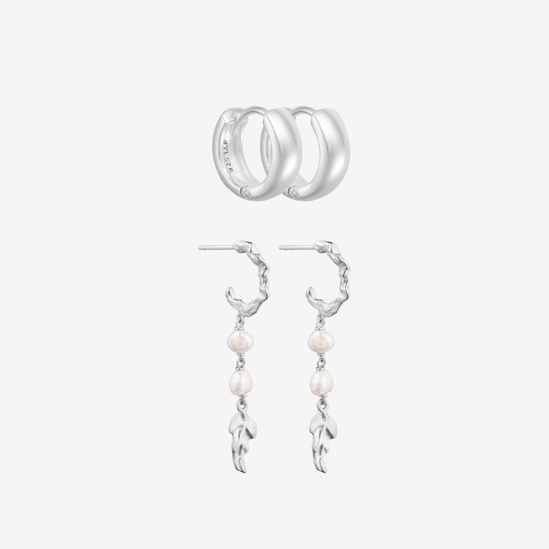 Silber Mini Chunky, Dangle Set
