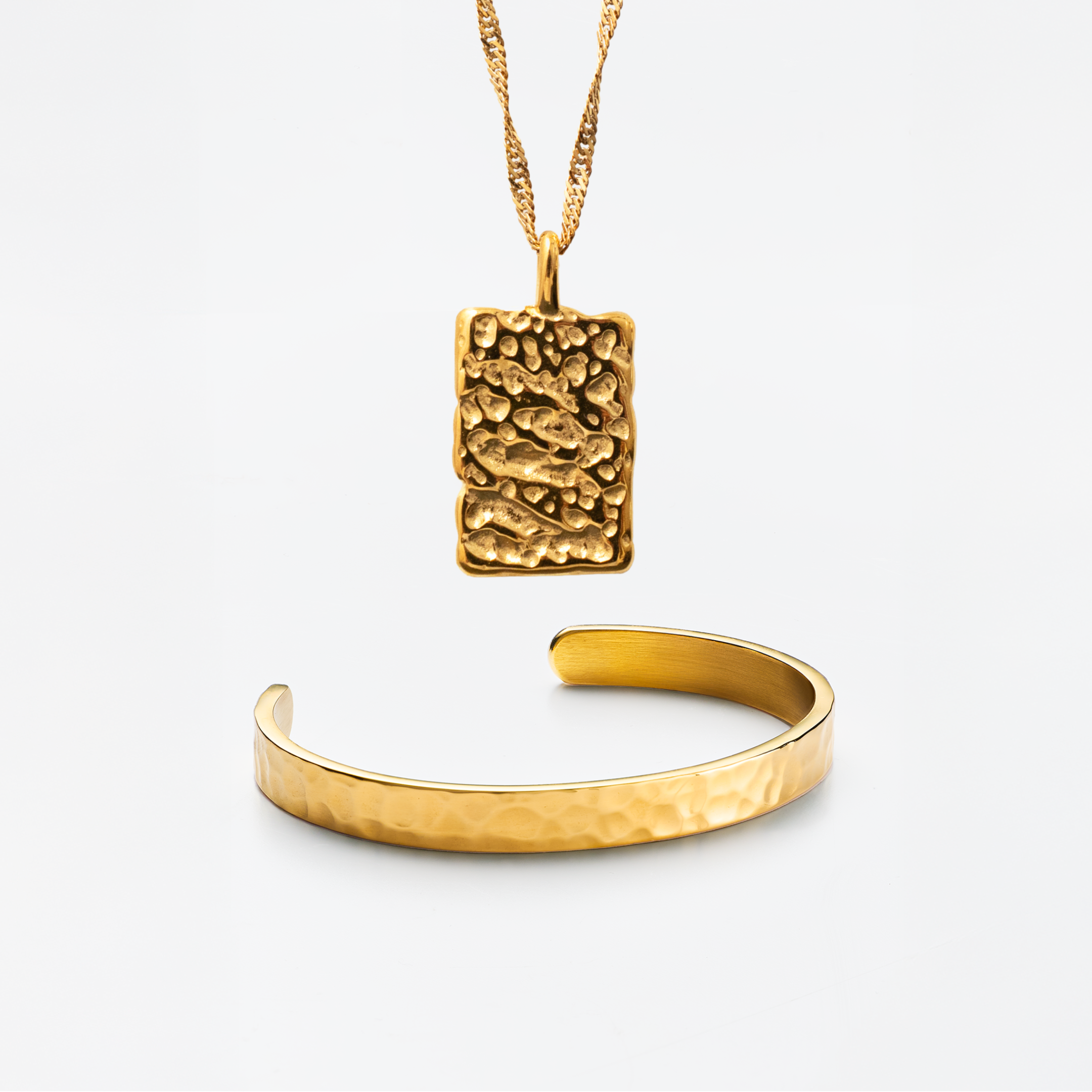 Geschmiedetes goldbeschichtetes Set