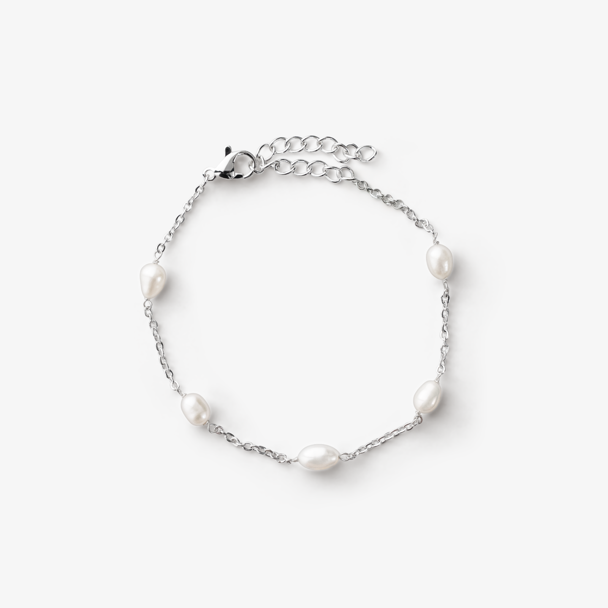 Dot Perlenarmband Silberbeschichtet