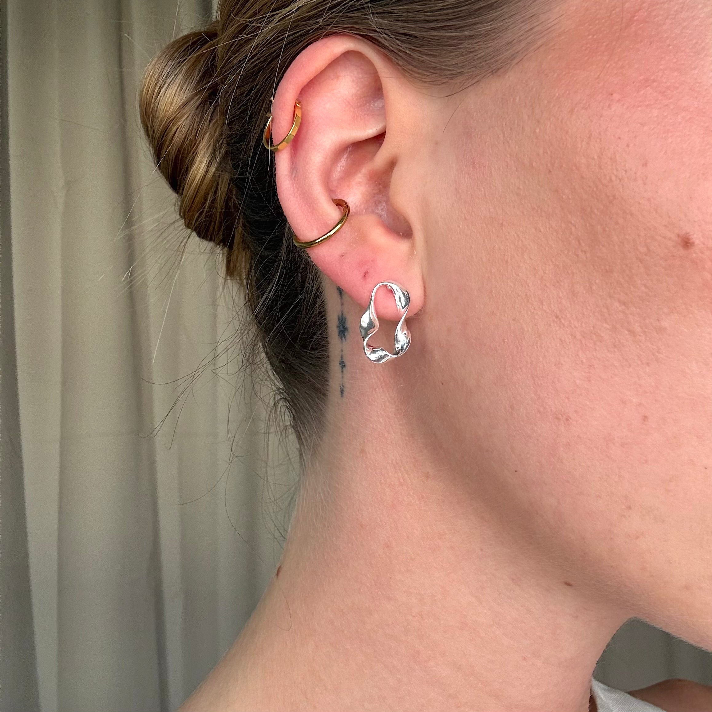 Wave Dangle Silber Set