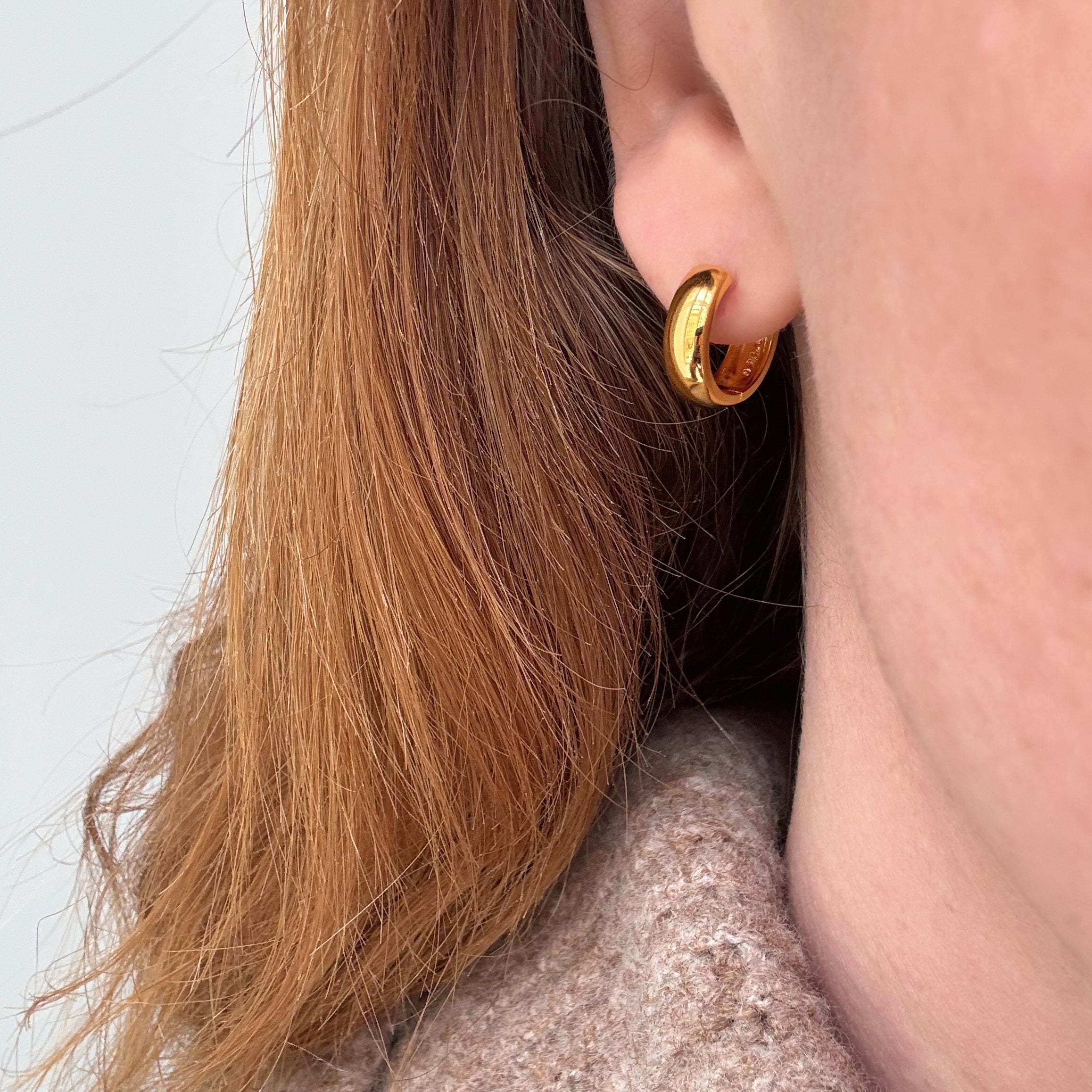 Chunky Hoops 18 mm Vergoldet