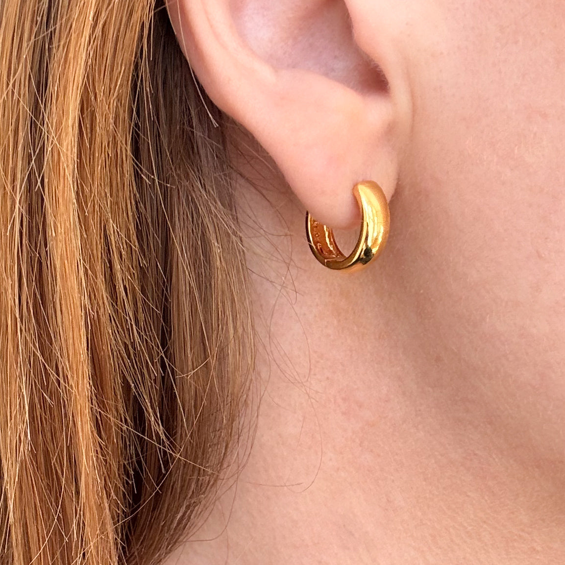 Chunky Hoops 18 mm Vergoldet
