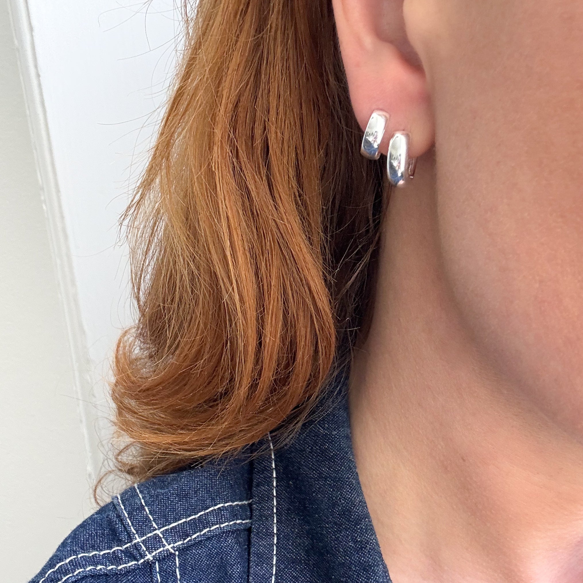 Chunky Hoops 15 mm Silber