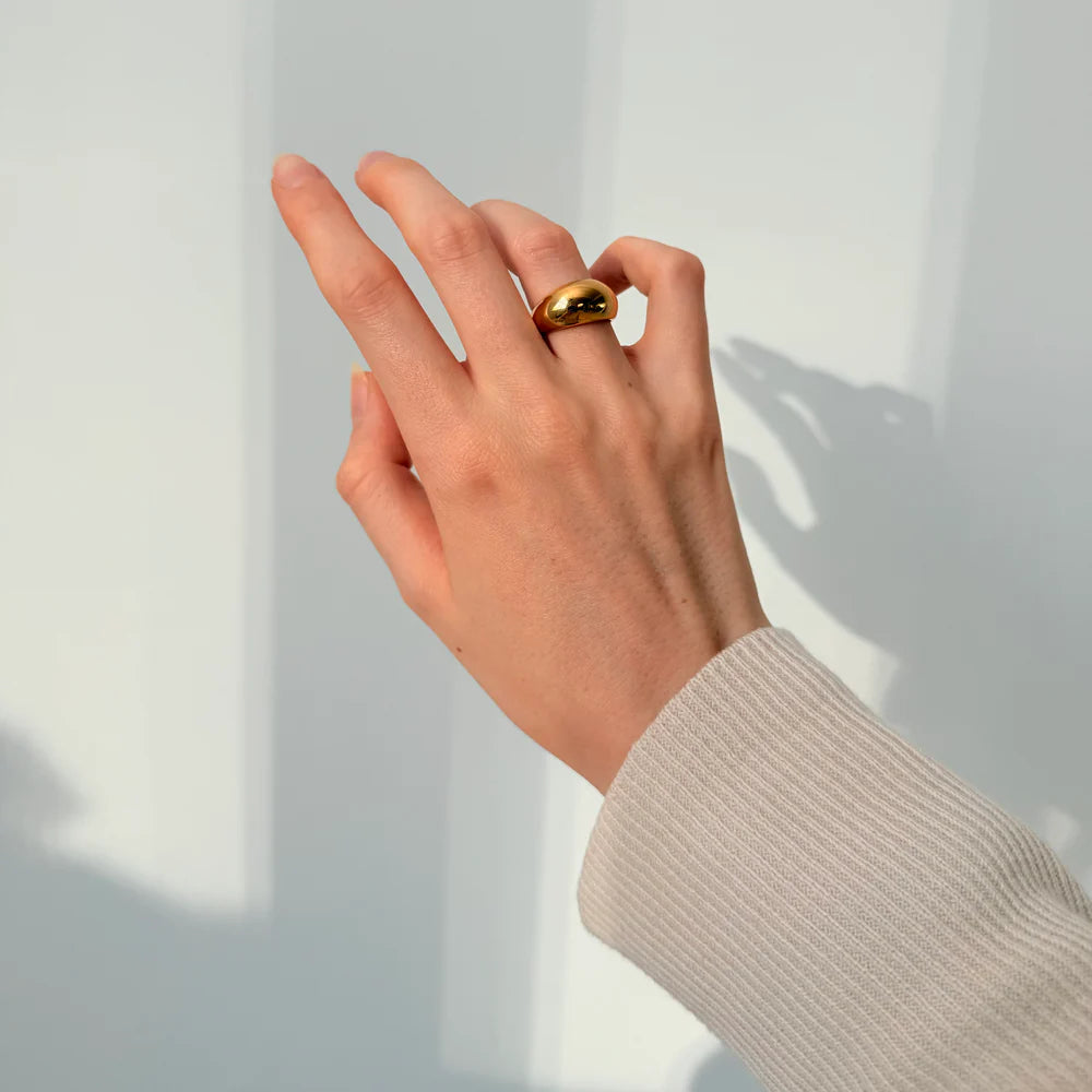 Klassisches Chunky Set: 2 Ringe & 1 Ohrring