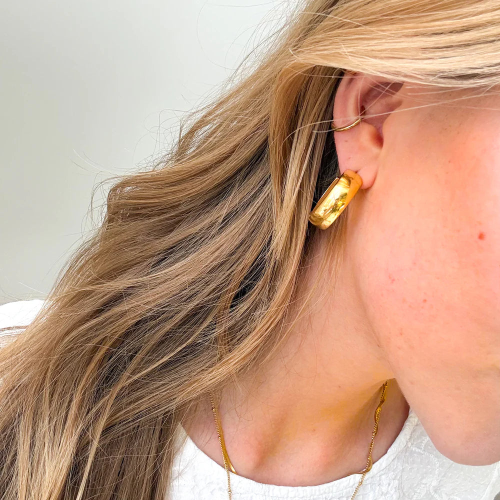 Klassisches Chunky Set: 2 Ringe & 1 Ohrring