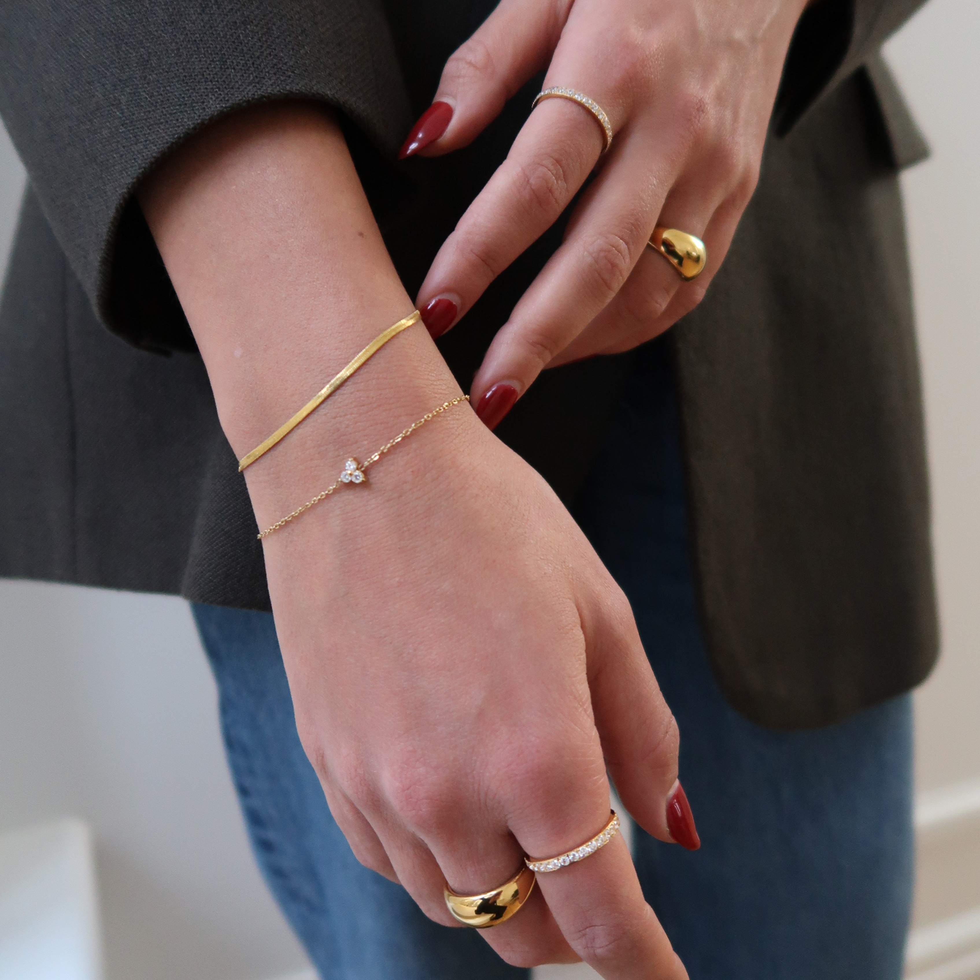 Trinity Krystal Armband vergoldet