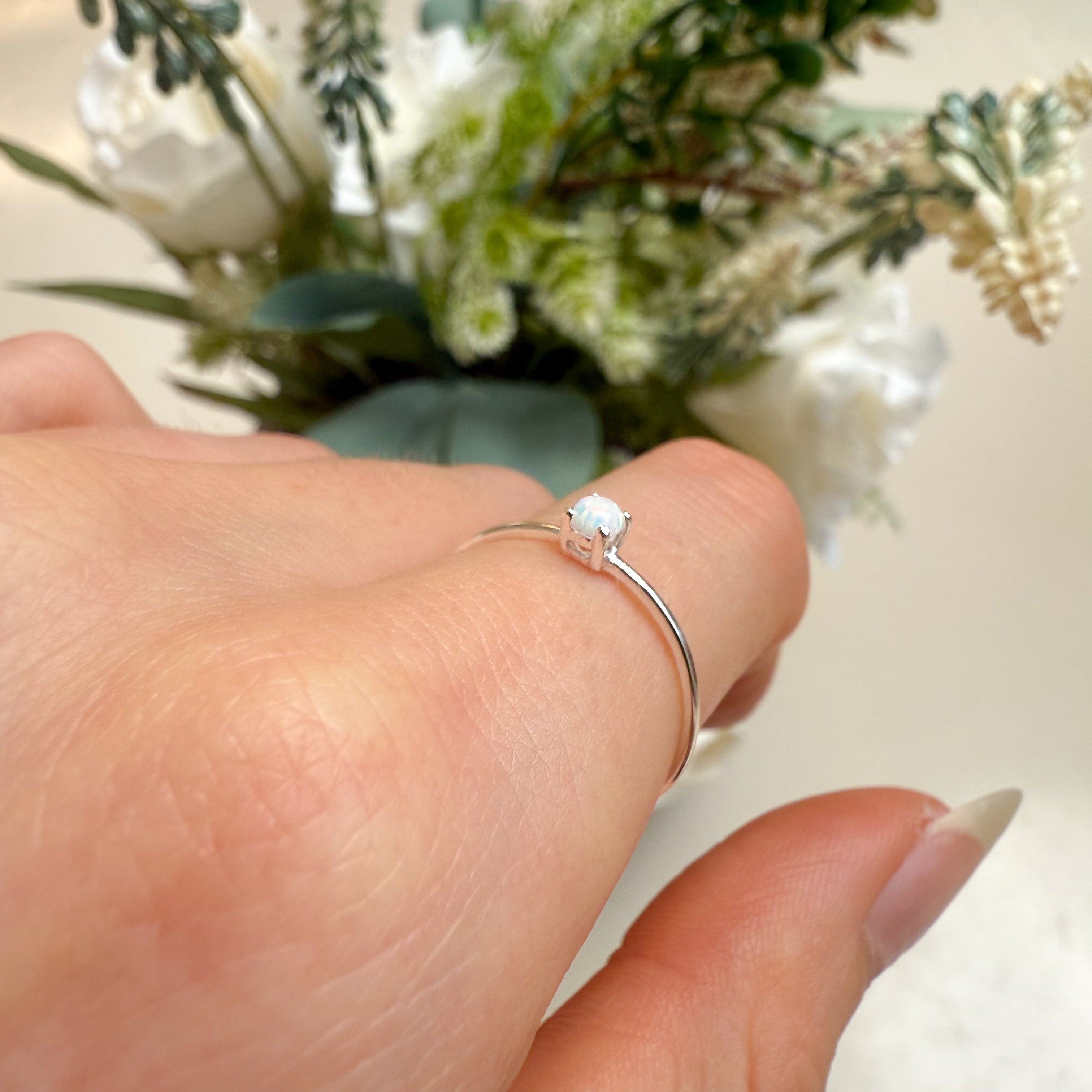 Opal Einfacher Ring