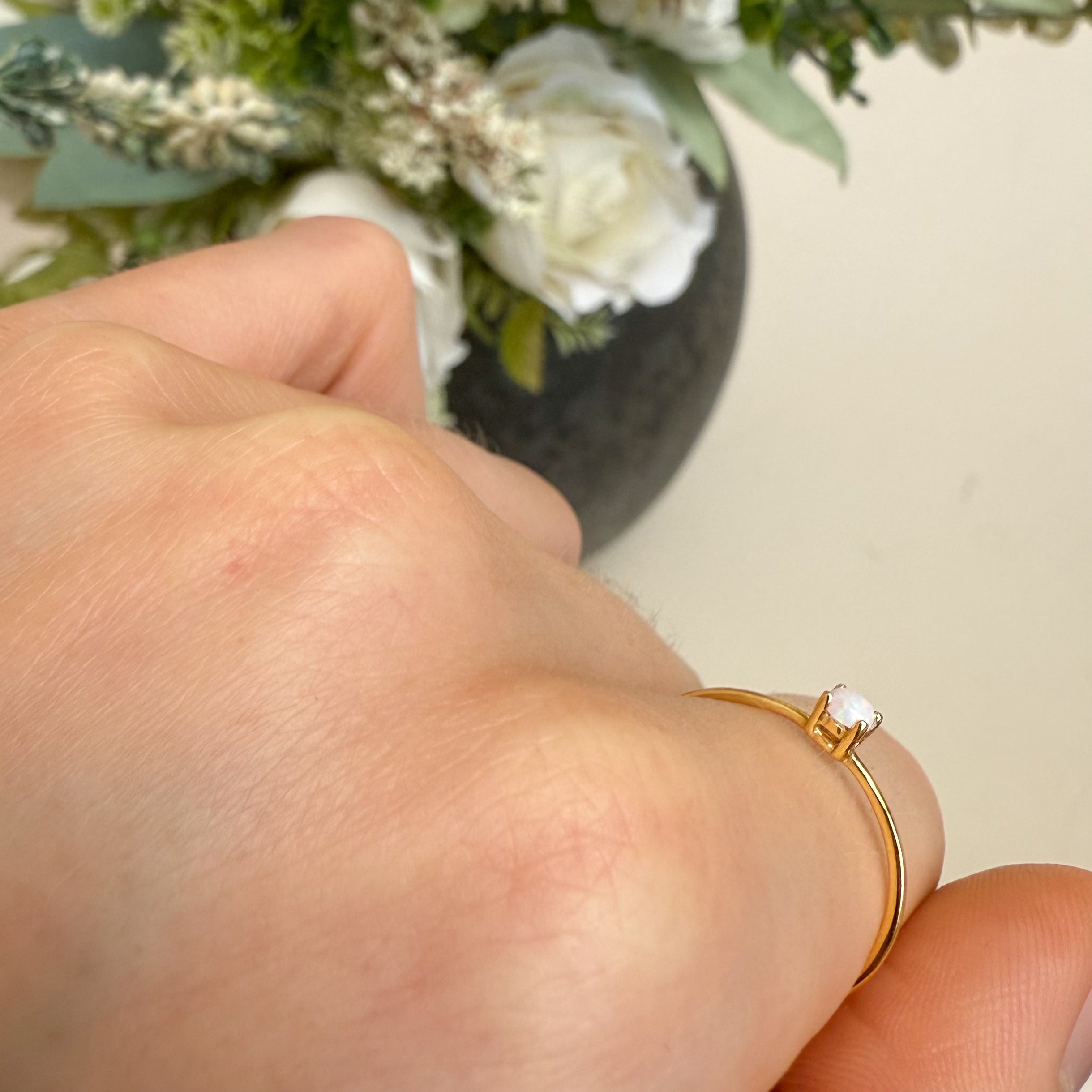 Opal Einfacher Ring