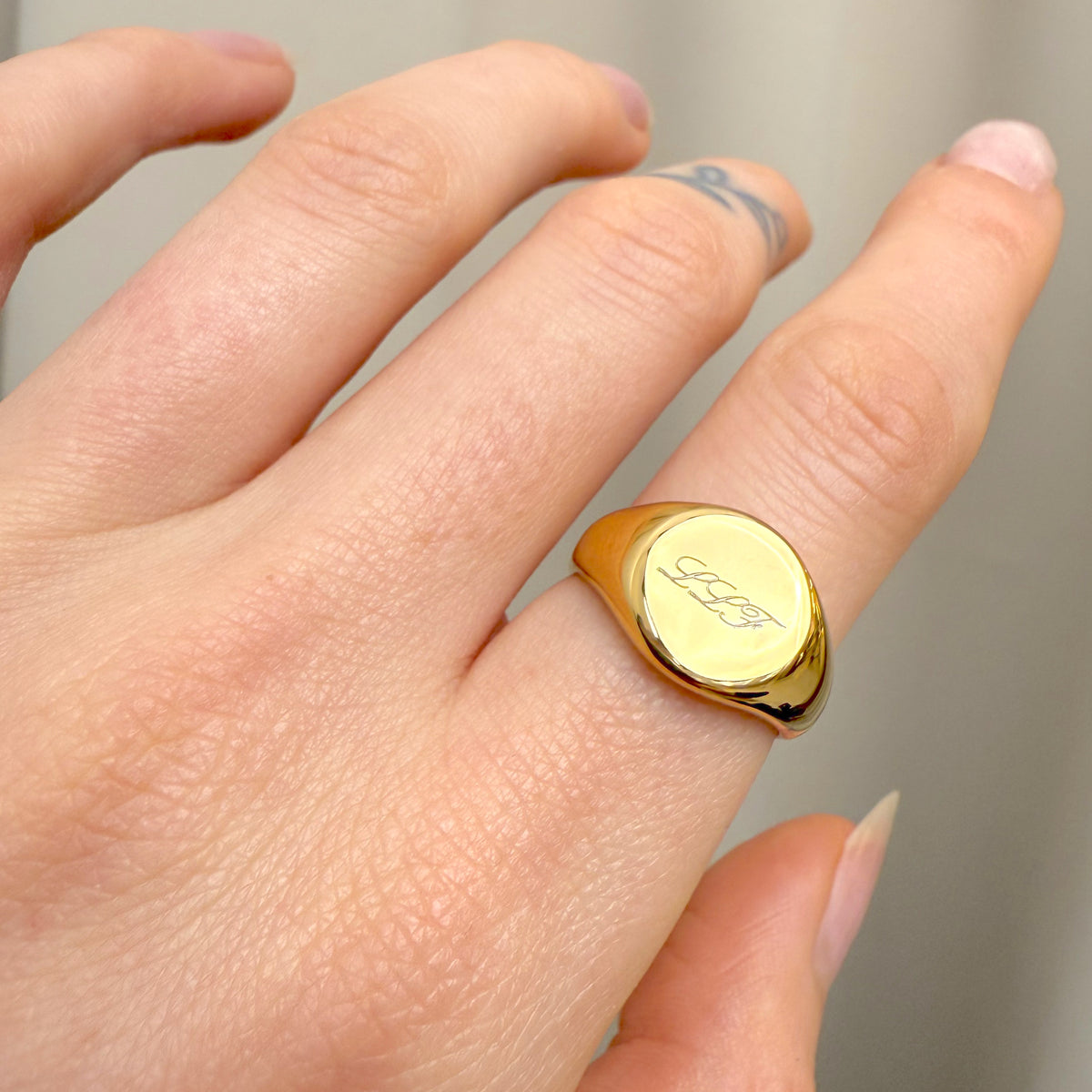 Indgraveret Mor Ring