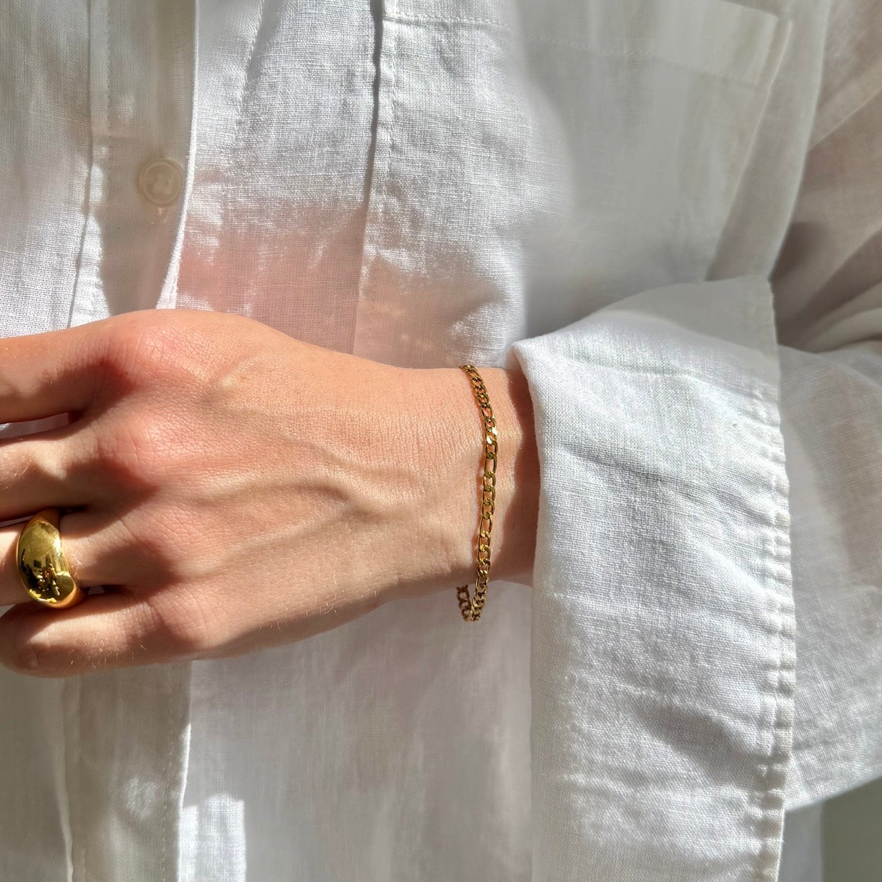 Figaro-Armband vergoldet