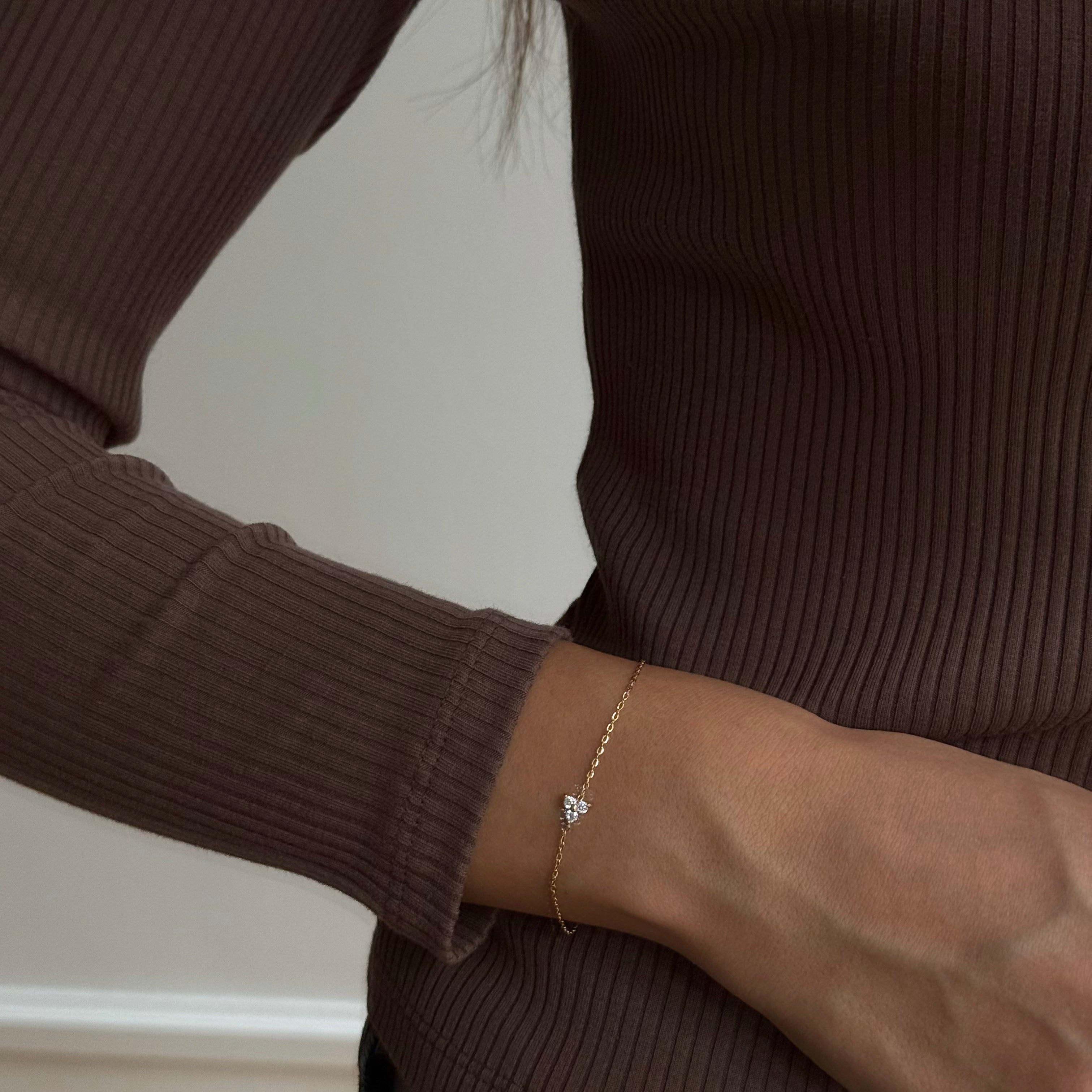 Trinity Krystal Armband vergoldet