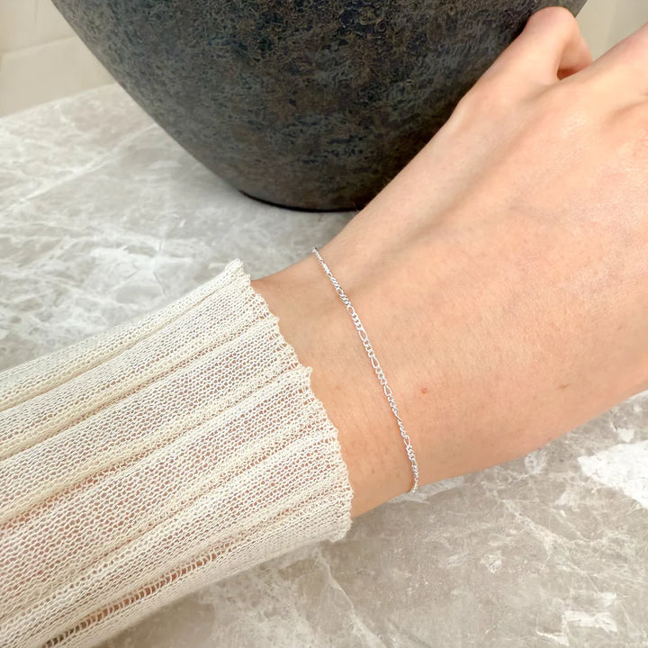 Echtes Armband in Silberoptik für Männer