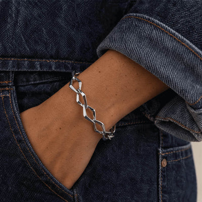 Chunky Armband silberfarben