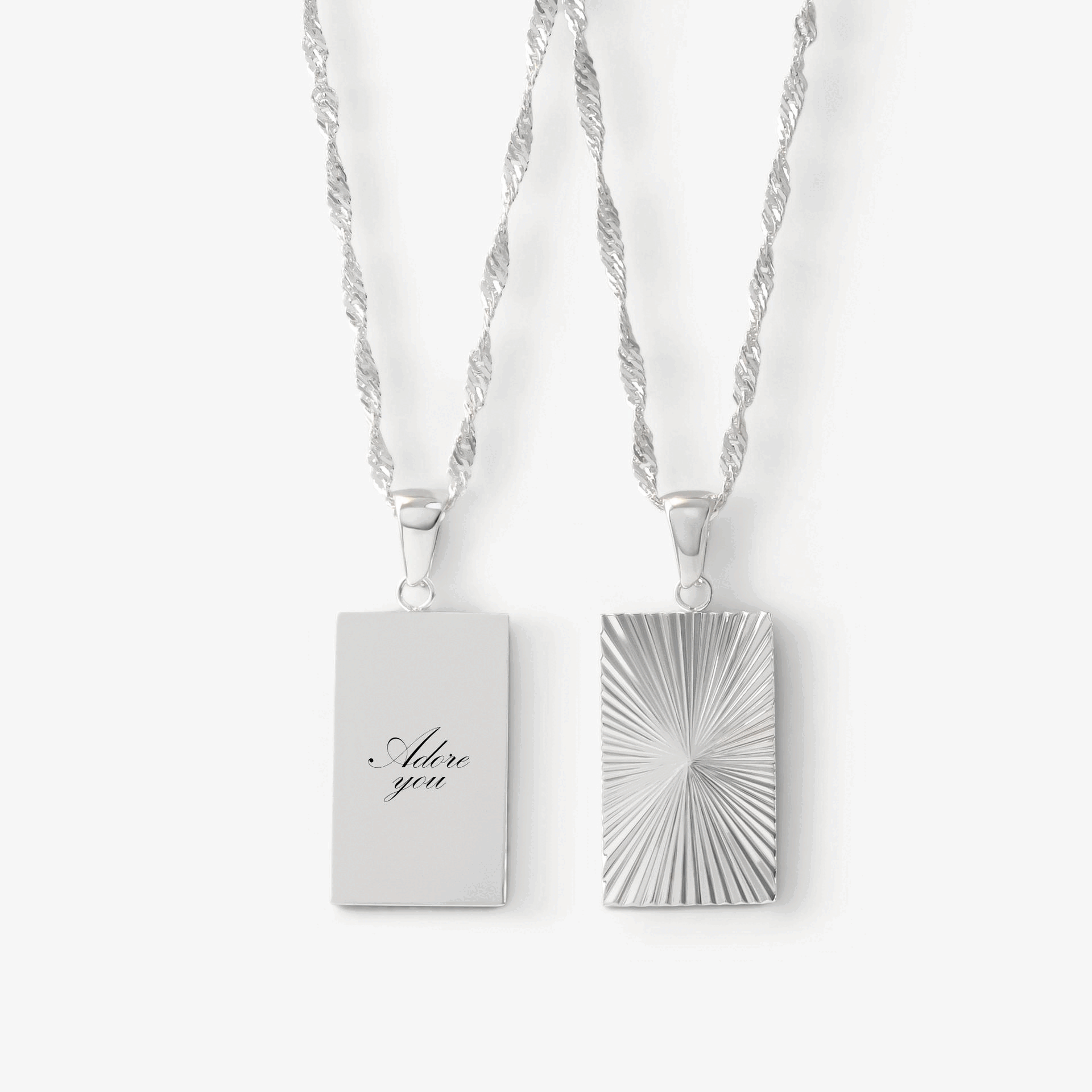 Gravierte Muttertags-Silber-Halskette