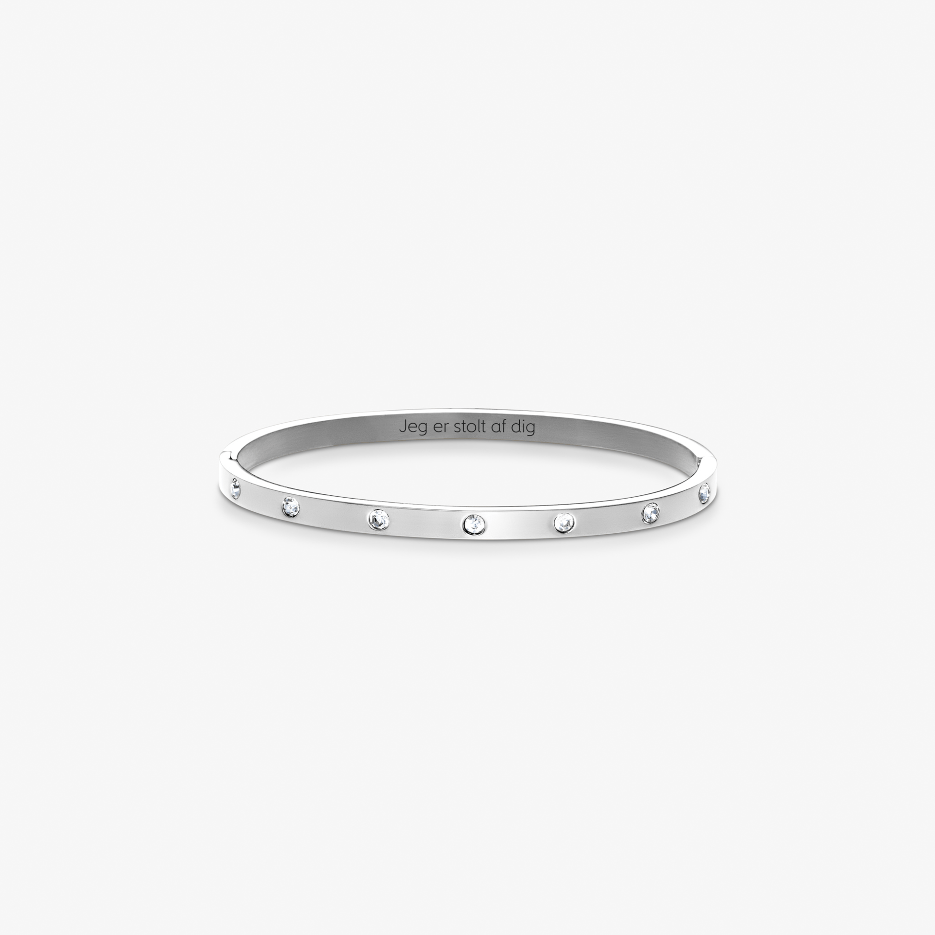 Classic Krystal Dot Armband versilbert mit Gravur