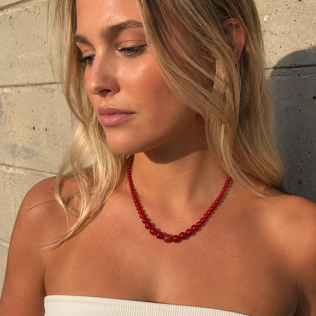 Carnelian Ombre Halskæde