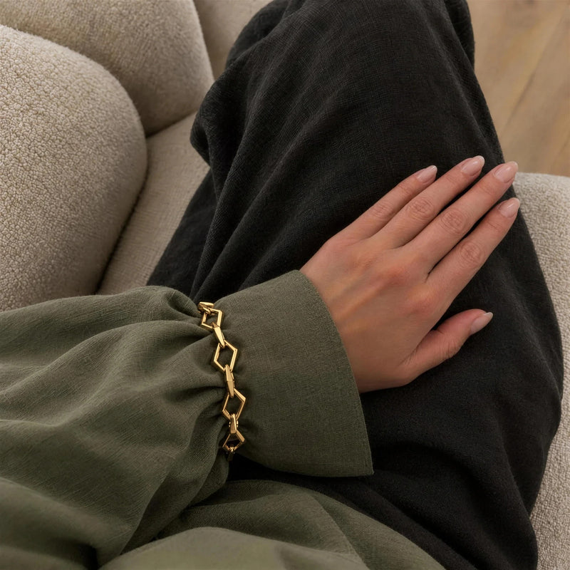 Chunky Armband vergoldet