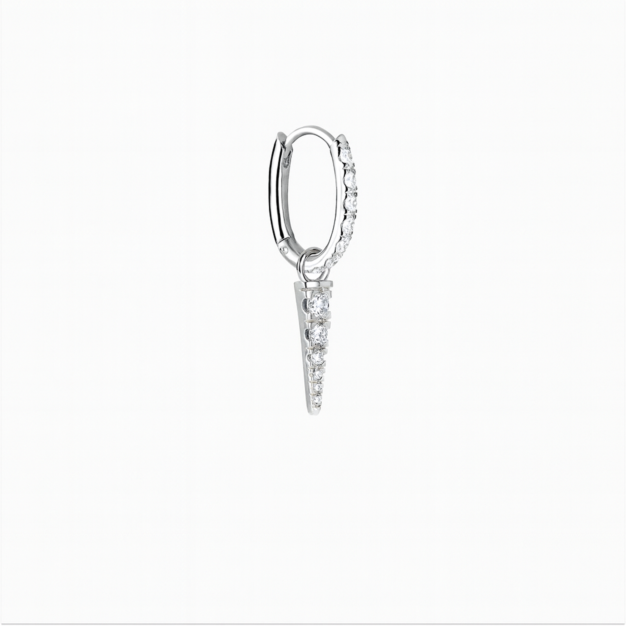 Essential Krystal Hoop und Edge Krystal Drop versilbert