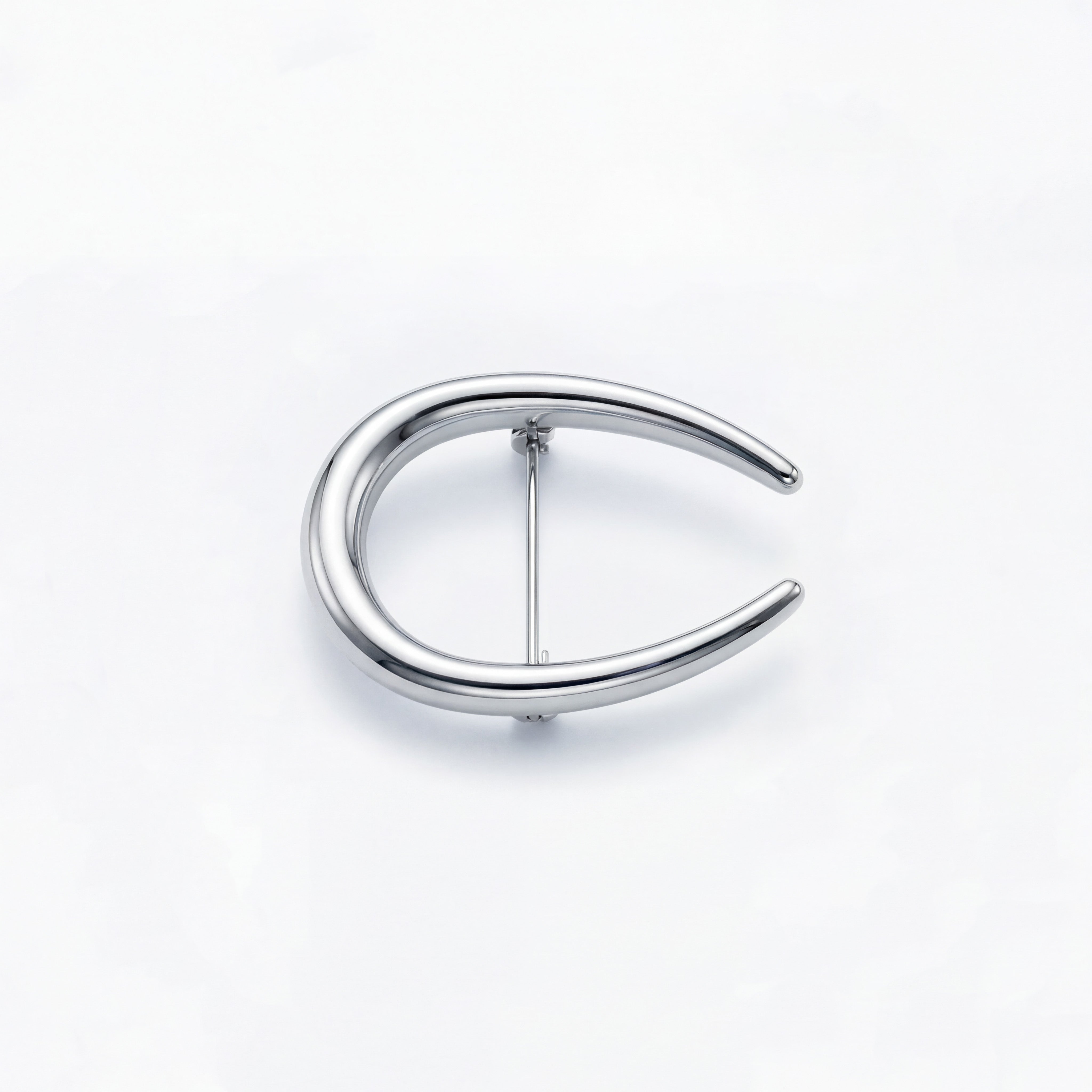 Mond Brosche Silber