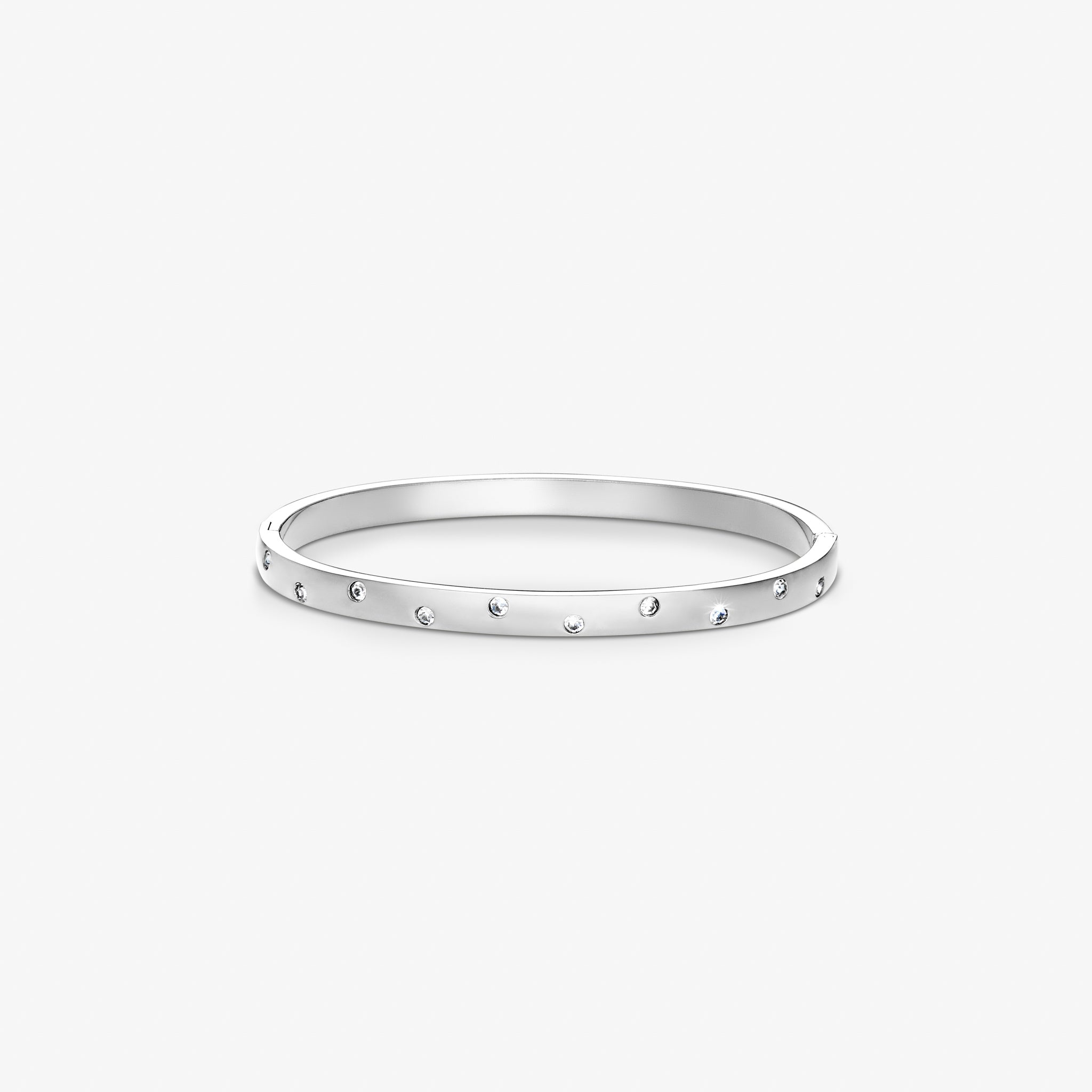 Flow Kristall Punkt Armband versilbert