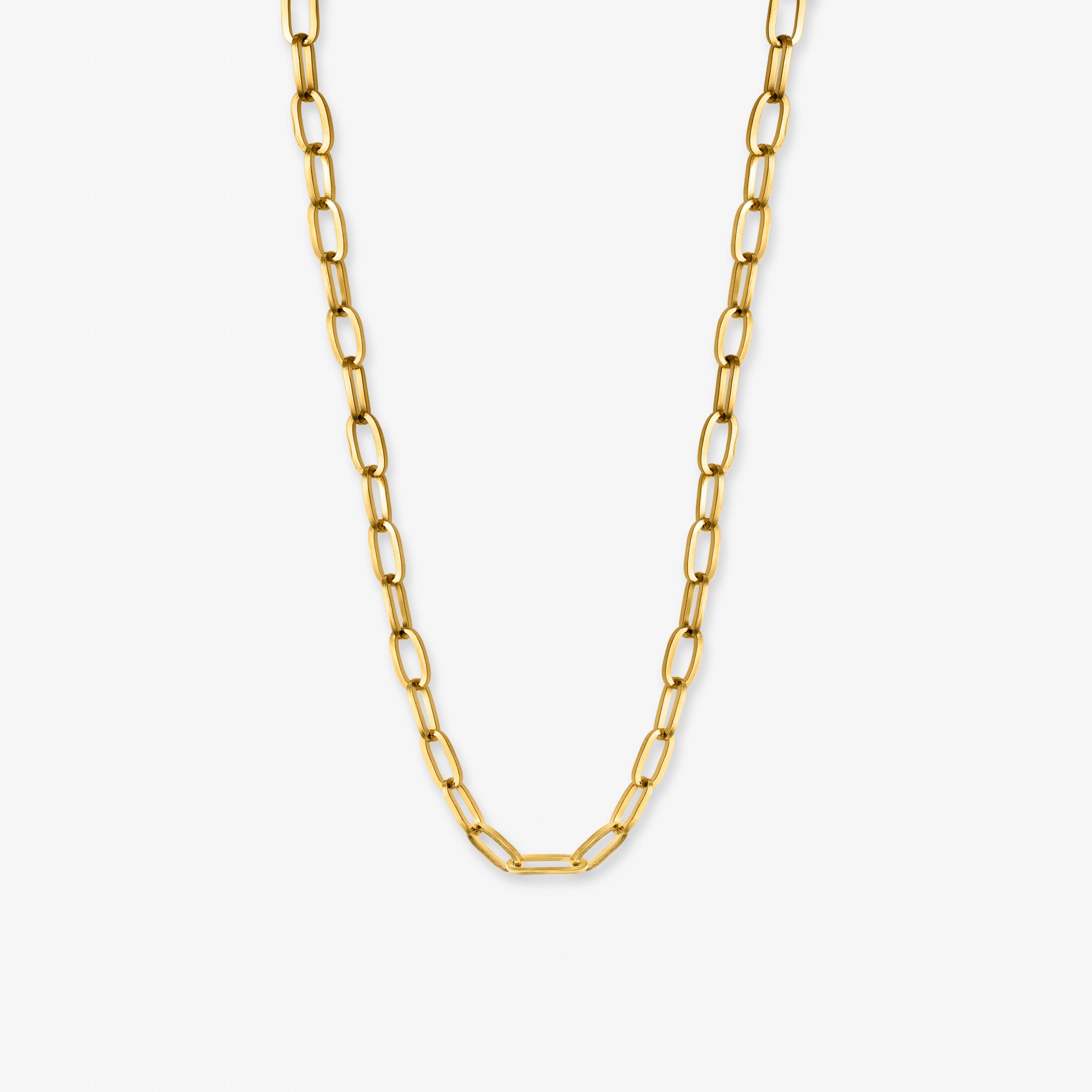 Paperclip Halskette vergoldet