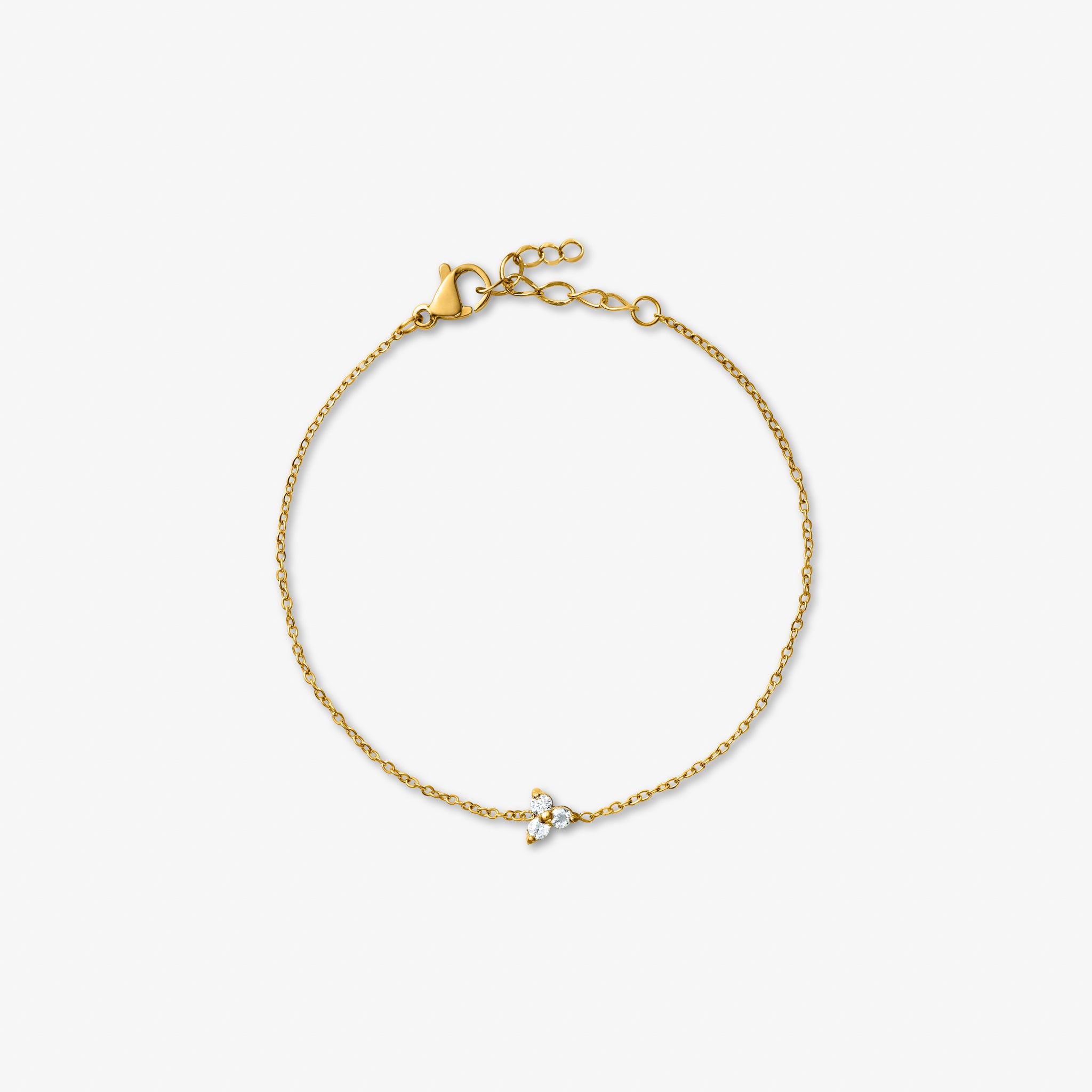 Trinity Krystal Armband vergoldet