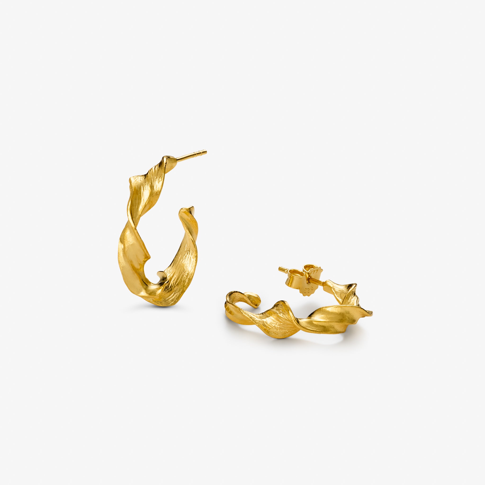 Chunky Twisted Hoop i guld