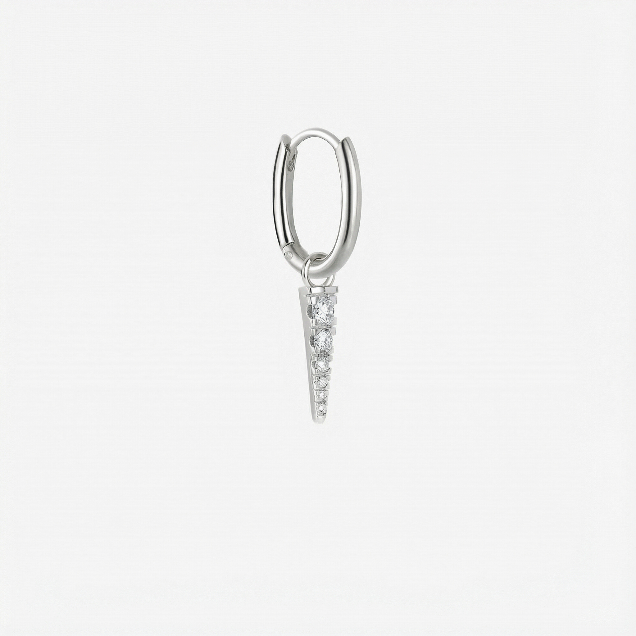 Essential Creolen und Edge Kristall Drop silberfarben