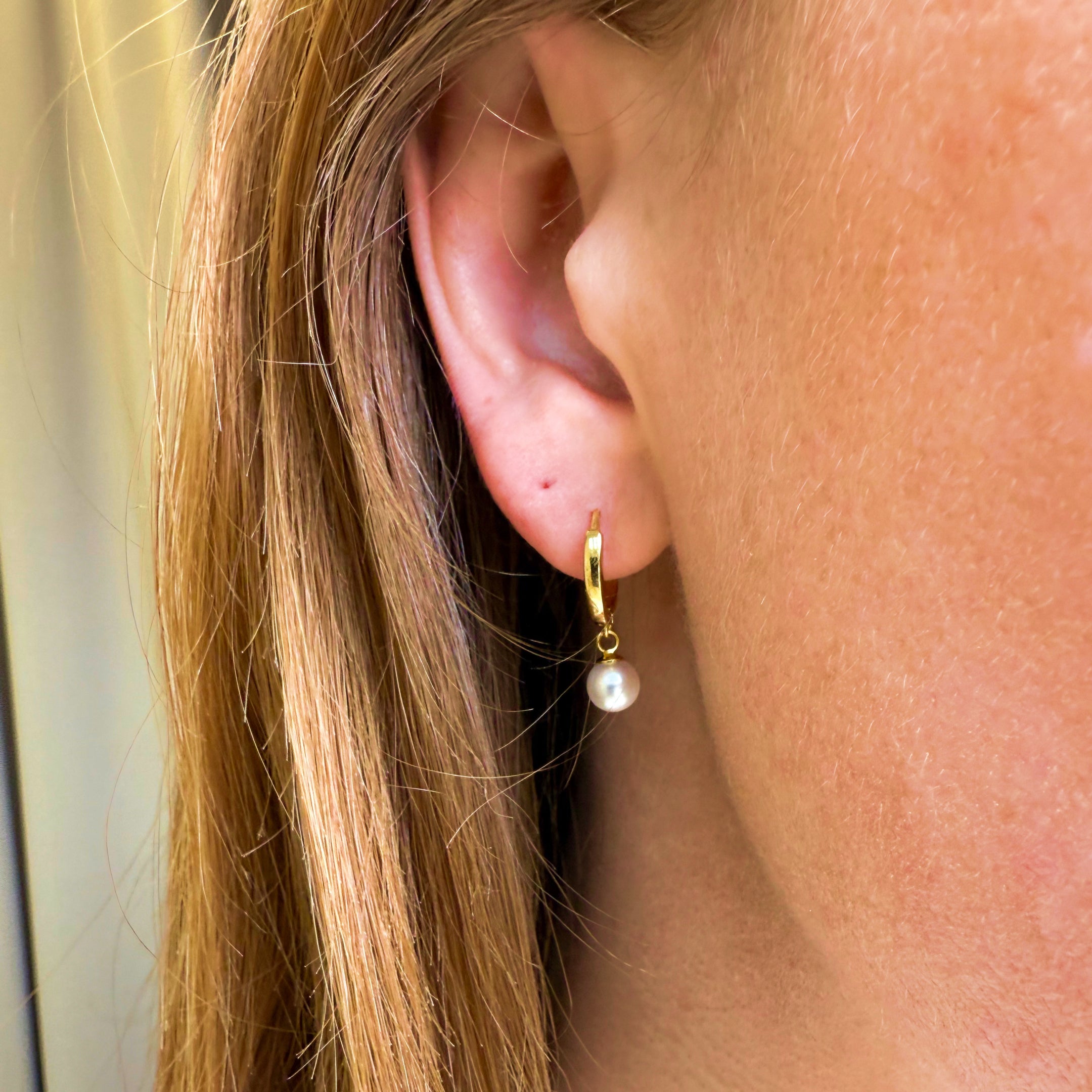 Perlen Hoops goldbeschichtet
